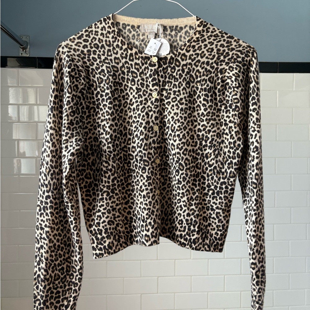 Cashmere Leopard Print Women's Top